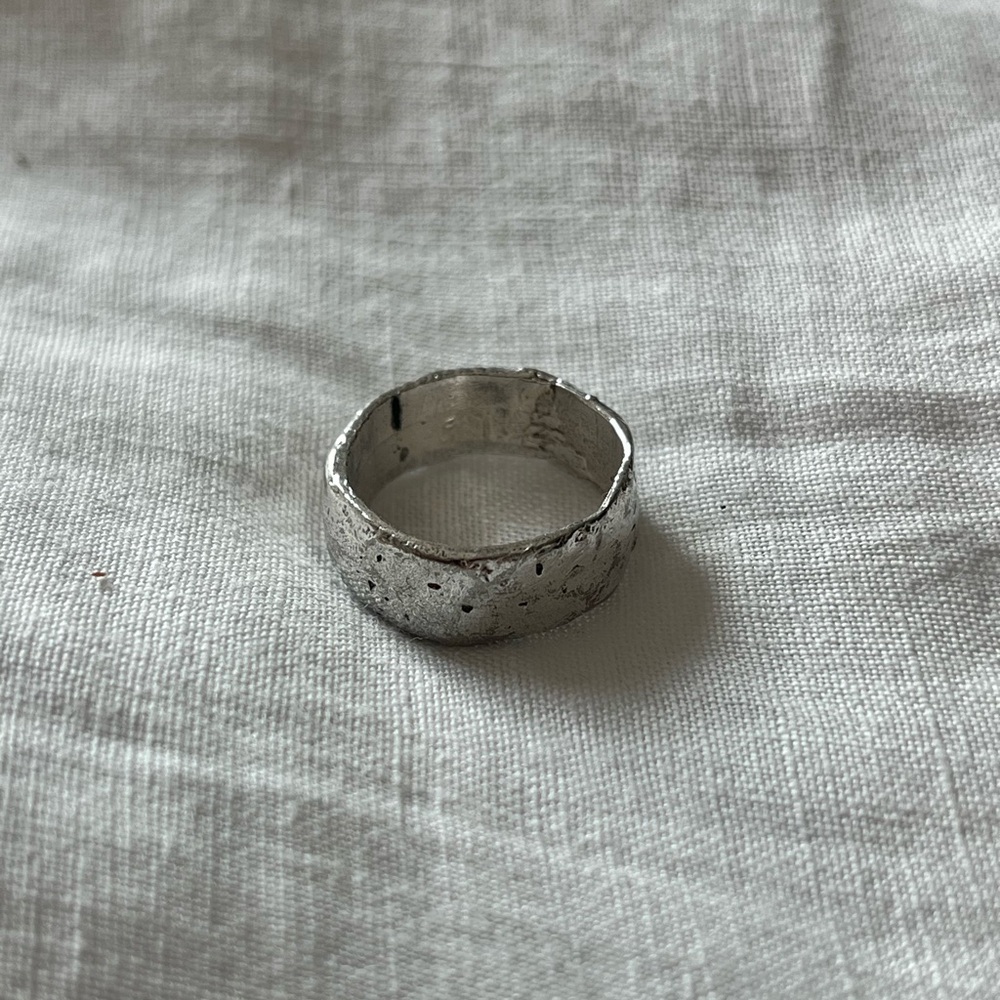 Silver Textured Ring